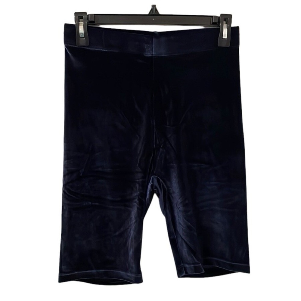 Fabletics Women's High Waisted Velour‎ 9" Short Deep Navy Shorts Size M